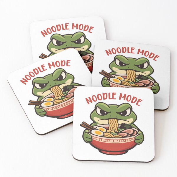 Item preview, Funny Frog Cartoon Eating Ramen Noodles designed and sold by stylishdzign.