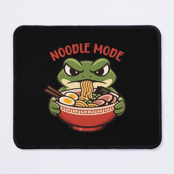 Item preview, Funny Frog Cartoon Eating Ramen Noodles designed and sold by stylishdzign.
