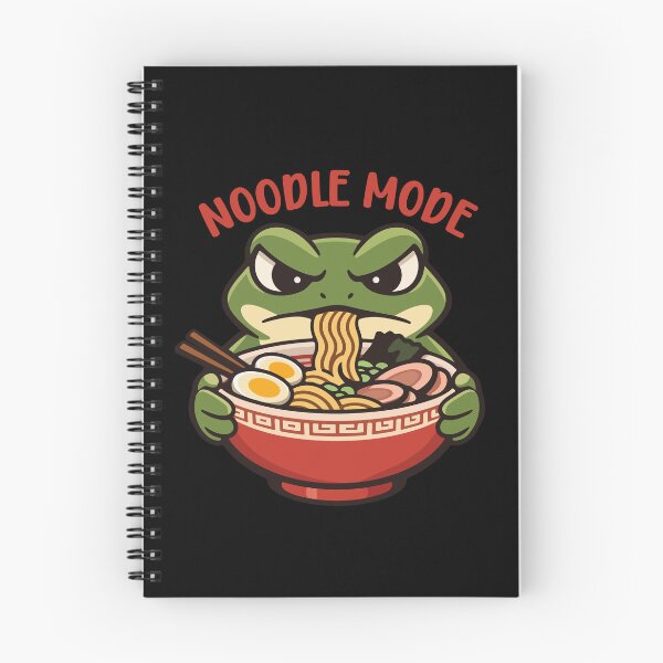 Item preview, Funny Frog Cartoon Eating Ramen Noodles designed and sold by stylishdzign.