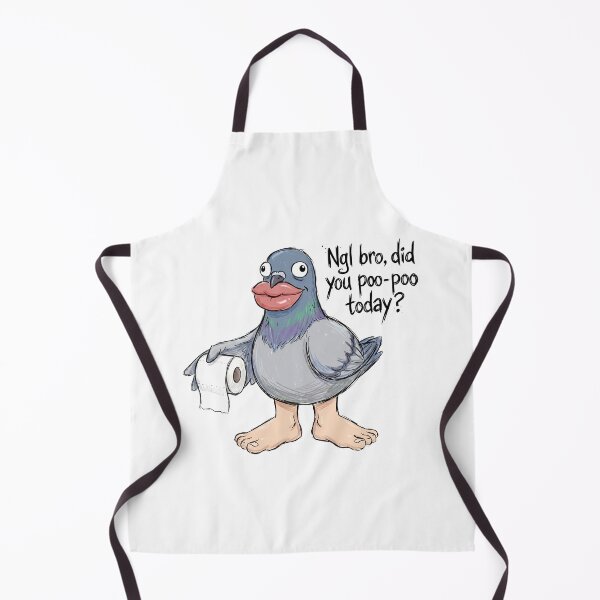 Item preview, Funny Whispering Pigeon With Human Lips Holding Toilet Paper Ngl Bro Did You Poo Poo Today designed and sold by Sekla-Studio.