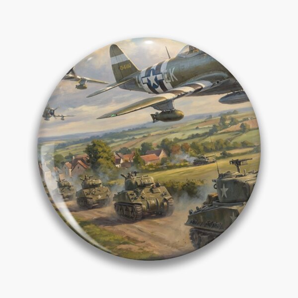 Item preview, P-47 Thunderbolt Tank Column Illustration designed and sold by Airpower Art.
