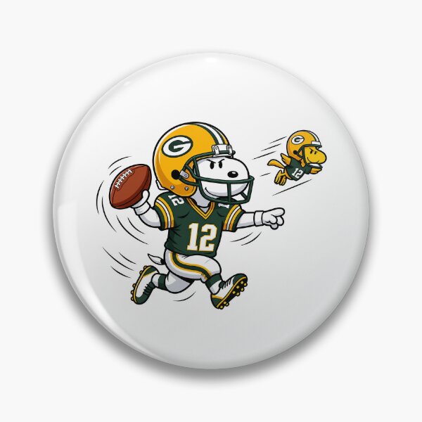 Item preview, Snoopy & Woodstock Green Bay Packers Football Retro F104 designed and sold by GLUVY-THEME.