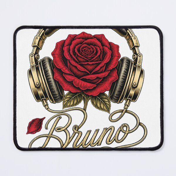 Item preview, headphones Red Rose Vintage Graphic with Elegant Lettering designed and sold by otaku.edwardj.