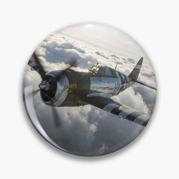 Item preview, P-47 Thunderbolt Sunlit Clouds Illustration designed and sold by Airpower Art.