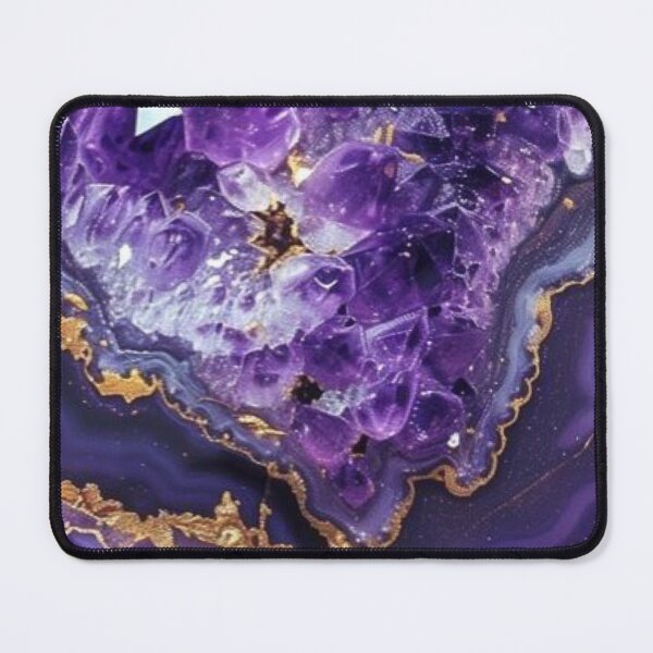 Item preview, Purple Amethyst Geode & Gold Veins — Luxury Crystal Agate Texture designed and sold by LYAN-STORE.
