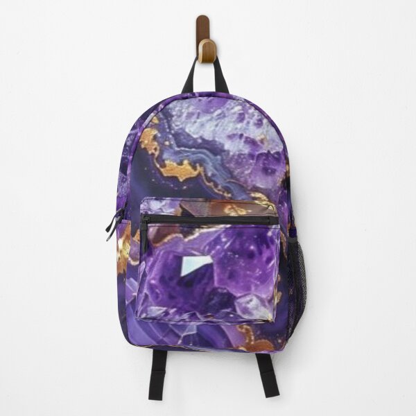 Item preview, Purple Amethyst Geode & Gold Veins — Luxury Crystal Agate Texture designed and sold by LYAN-STORE.