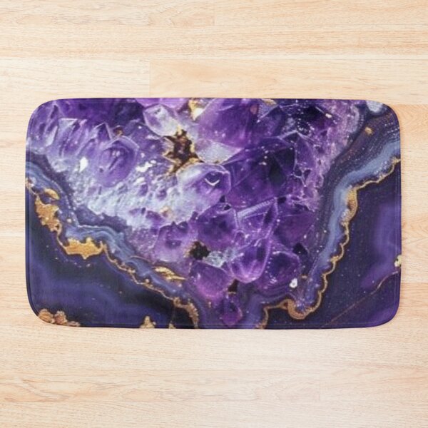 Item preview, Purple Amethyst Geode & Gold Veins — Luxury Crystal Agate Texture designed and sold by LYAN-STORE.