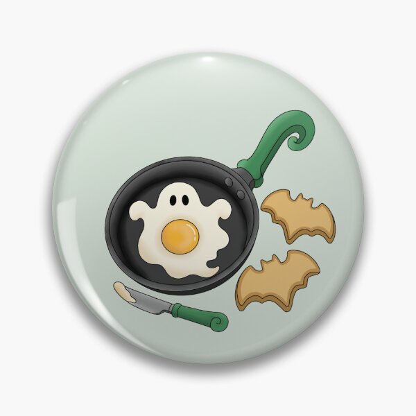 Item preview, Cute Ghost Fried Egg with Bat-Shaped Toast designed and sold by DesgnsxGifts.
