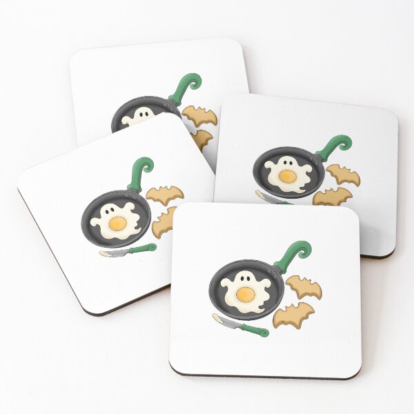 Item preview, Cute Ghost Fried Egg with Bat-Shaped Toast designed and sold by DesgnsxGifts.