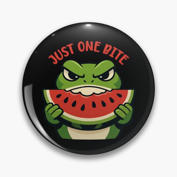 Item preview, Funny Frog Cartoon Eating Watermelon Slice designed and sold by stylishdzign.