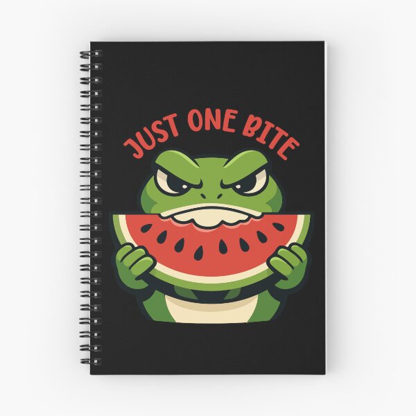 Item preview, Funny Frog Cartoon Eating Watermelon Slice designed and sold by stylishdzign.