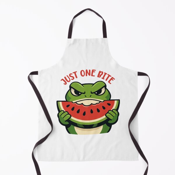 Item preview, Funny Frog Cartoon Eating Watermelon Slice designed and sold by stylishdzign.