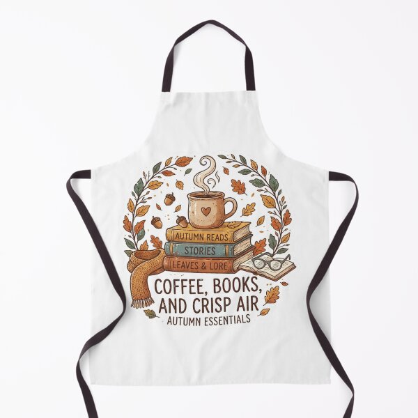 Item preview, "Coffee, Books, and Crisp Air" Autumn Essentials Sticker Design – Cozy Reading Aesthetic designed and sold by CreativeNest Prints.