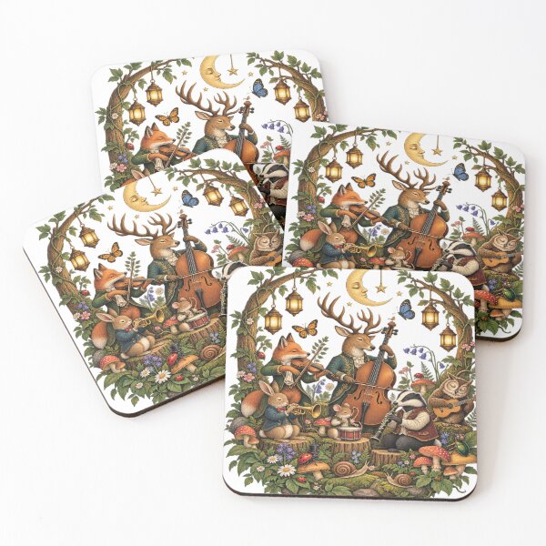 Item preview, forest animals orchestra moonlit woodland music scene designed and sold by otaku.edwardj.