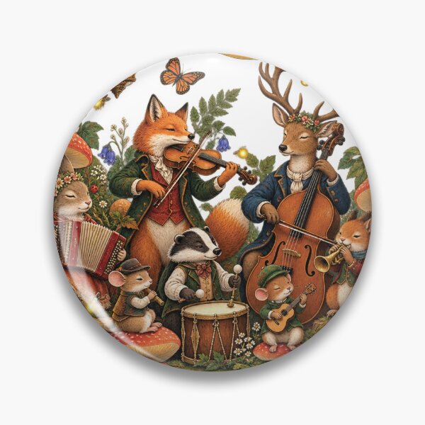 Item preview, Forest Animals Moonlit Folk Music Illustration designed and sold by otaku.edwardj.