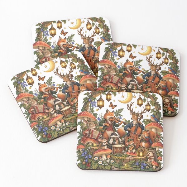 Item preview, Forest Animals Moonlit Folk Music Illustration designed and sold by otaku.edwardj.