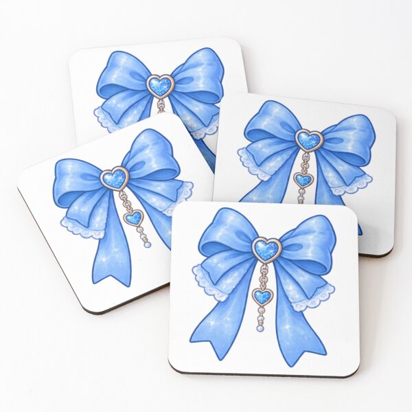 Item preview, Dreamy Blue Heart Bow with Sparkles designed and sold by Kiralemon.