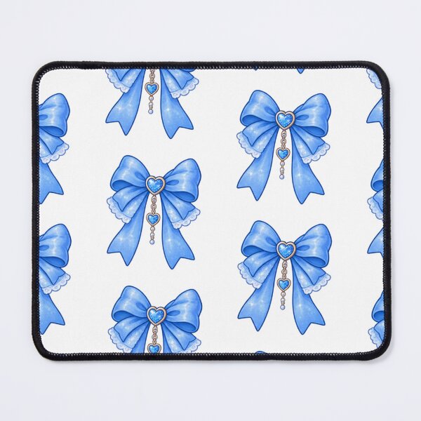 Item preview, Dreamy Blue Heart Bow with Sparkles designed and sold by Kiralemon.