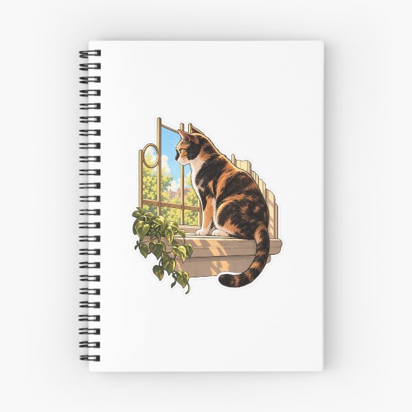 Item preview, Window Watching – Cozy Calico Cat designed and sold by House of Vardit.