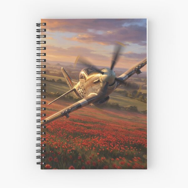 Item preview, P-51 Mustang Poppy Field Remembrance Illustration designed and sold by Airpower Art.