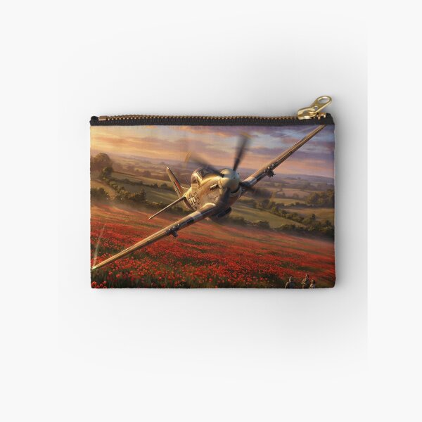 Item preview, P-51 Mustang Poppy Field Remembrance Illustration designed and sold by Airpower Art.