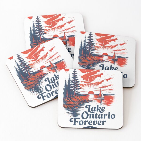 Item preview, Lake Ontario Forever Retro Sunset Sailboat Poster designed and sold by otaku.edwardj.
