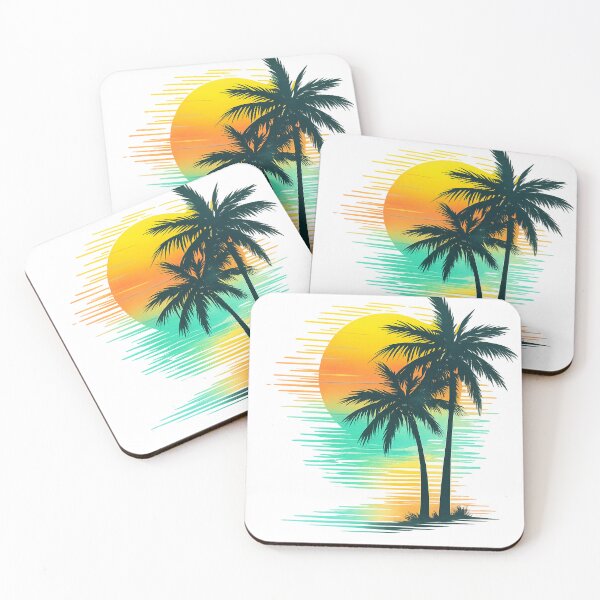 Item preview, Retro Tropical Sunset Palm Tree Vaporwave Design designed and sold by CreativeNest Prints.