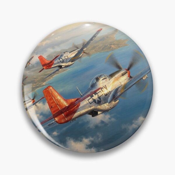 Item preview, P-51 Mustang Red Tails Formation Illustration designed and sold by Airpower Art.