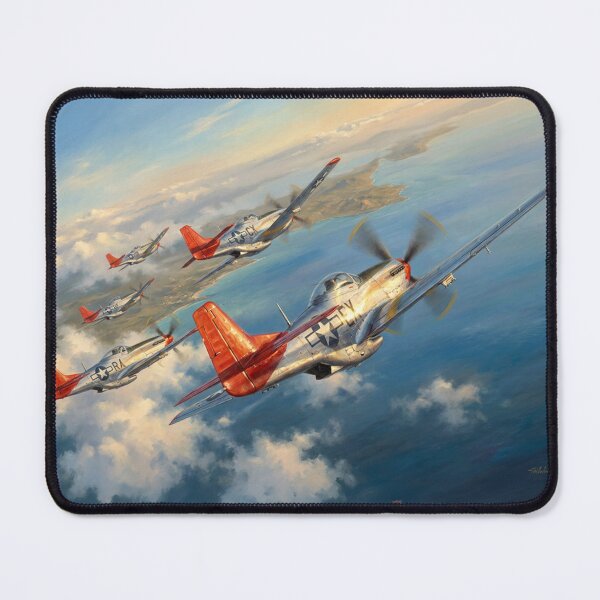 Item preview, P-51 Mustang Red Tails Formation Illustration designed and sold by Airpower Art.