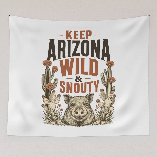 Item preview, Keep Arizona Wild & Snotty – Funny Javelina Vintage Southwest designed and sold by Art-Arcade6.