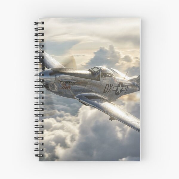 Item preview, P-51 Mustang Sunlit Cloud Bank Illustration designed and sold by Airpower Art.