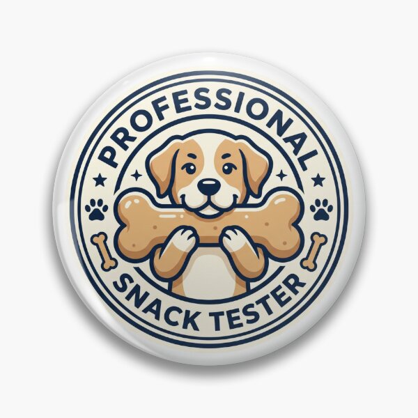 Item preview, Cute Beagle Puppy "Professional Snack Tester" Dog Badge T-Shirt Design designed and sold by BiniClicks.