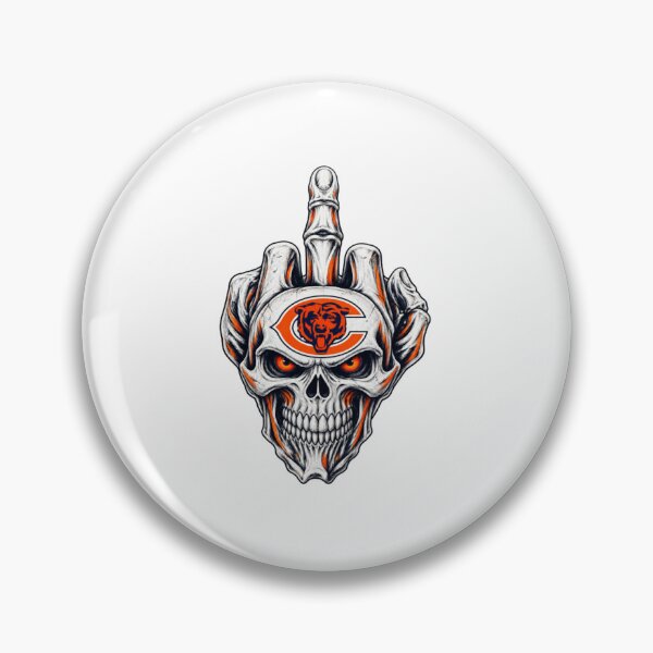 Item preview, Chicago Bears Distressed Skull Middle Finger designed and sold by BSmithApparel.