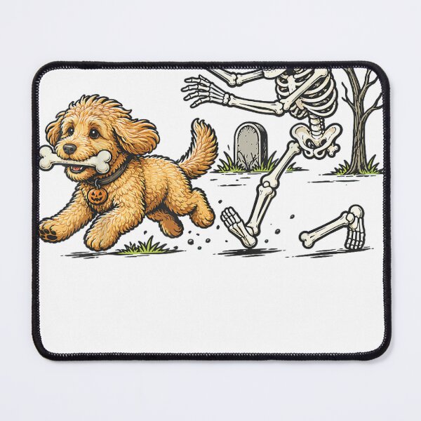 Item preview, dog skeleton halloween graveyard chase spooky pet art designed and sold by otaku.edwardj.