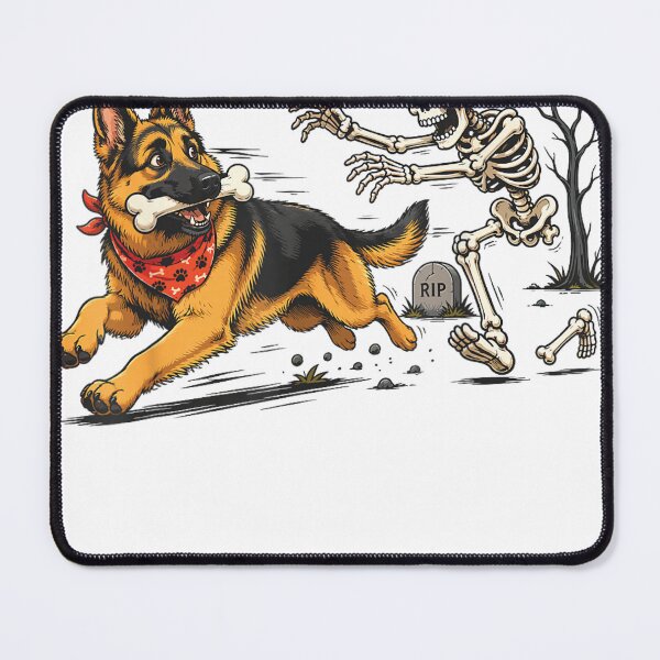 Item preview, German Shepherd Halloween Skeleton Chase Graphic designed and sold by otaku.edwardj.