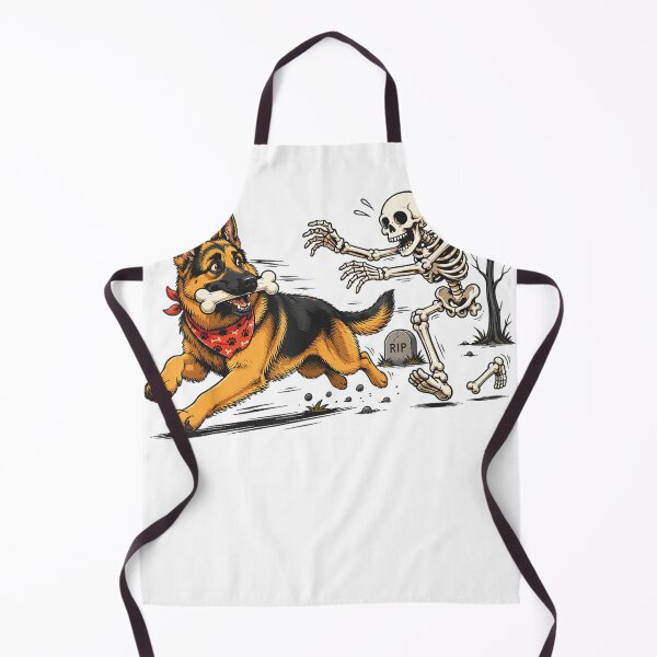 Item preview, German Shepherd Halloween Skeleton Chase Graphic designed and sold by otaku.edwardj.