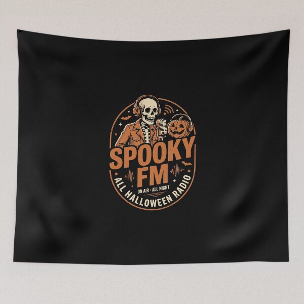 Item preview, Spooky FM Halloween Radio Skeleton DJ designed and sold by dudelinart.