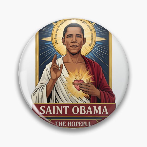 Item preview, Saint Obama Artistic Illustration With Modern Iconography | ⭐⭐⭐⭐⭐ Best Seller designed and sold by Dyonn.