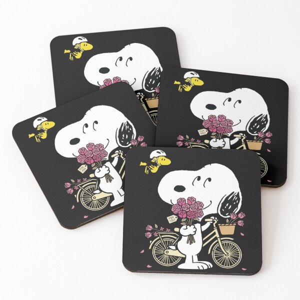 Item preview, Peanuts Snoopy - Woodstock Bike Ride Pink Roses designed and sold by Candic-eZieme.