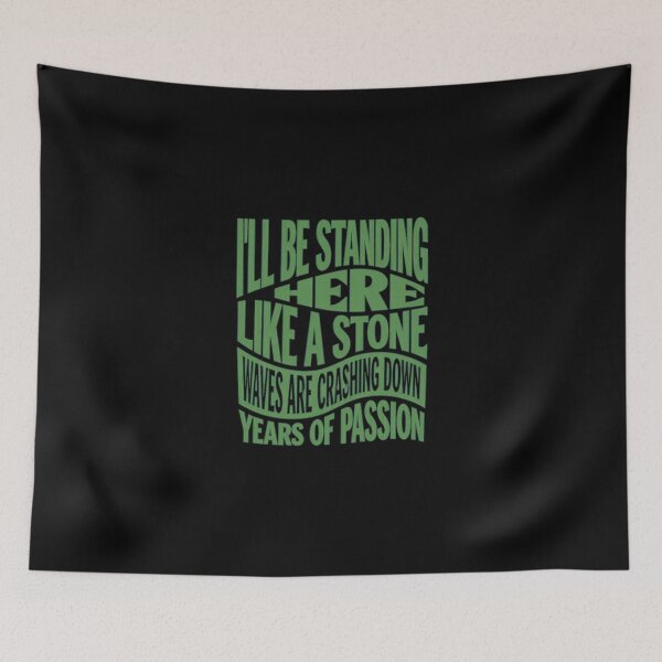 Item preview, Standings Like a Stones Quotes Warped Green  designed and sold by Oluwa290Arts.
