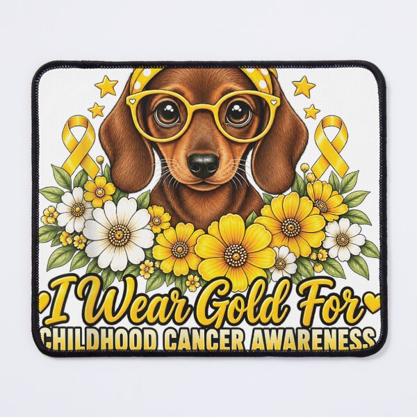 Item preview, childhood cancer awareness golden dog with yellow ribbons designed and sold by otaku.edwardj.