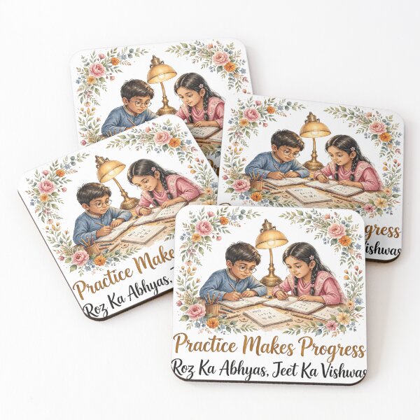 Item preview, Practice Makes Progress - Roz Ka Abhyas Jeet Ka Vishwas - Study Motivation Art designed and sold by prithvi chand.