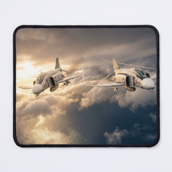Item preview, F-4 Phantom Pair Sunset Clouds Illustration designed and sold by Airpower Art.