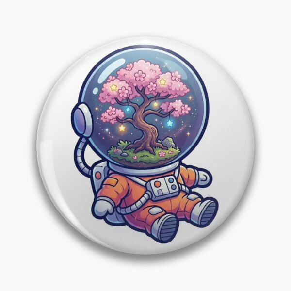 Item preview, Kawaii Astronaut Sakura Tree Helmet Space Art designed and sold by AVCART.