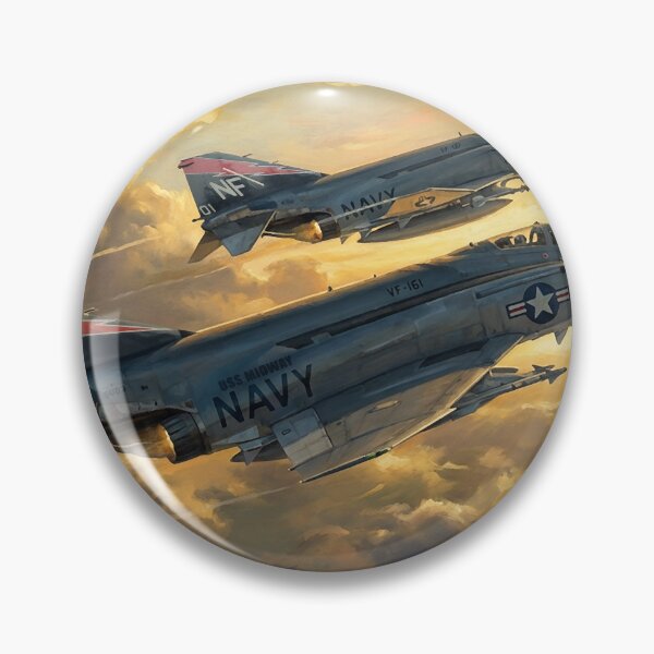 Item preview, F-4 Phantom Navy Golden Clouds Illustration designed and sold by Airpower Art.