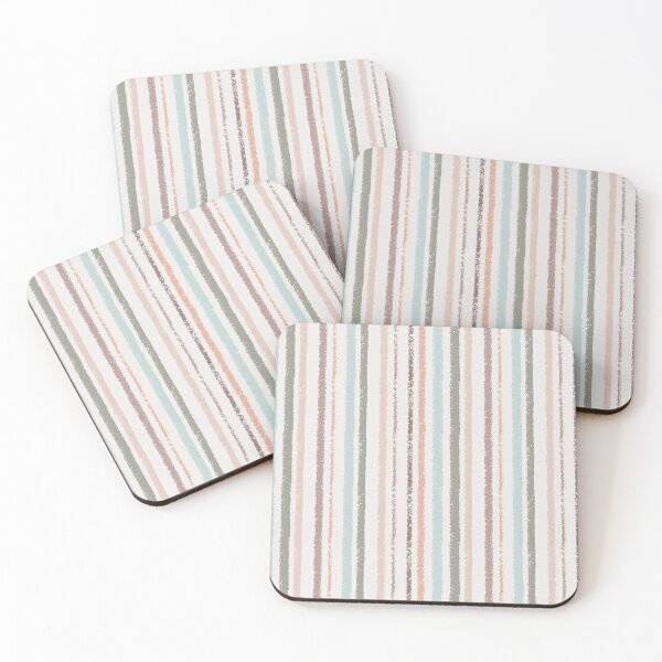 Item preview, Textured Vertical Stripes - Light Seafoam Sage Green and Terracotta designed and sold by AlliJay Designs.