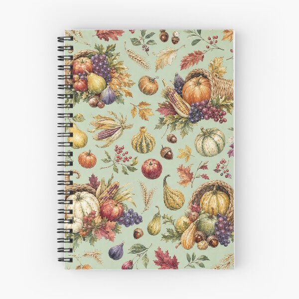 Item preview, Vintage Autumn Harvest Cornucopia Pattern designed and sold by frumixart.