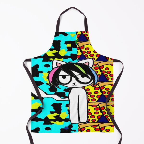 Item preview, Awesome Emo Kitty With Pizza designed and sold by Rainbowland123.