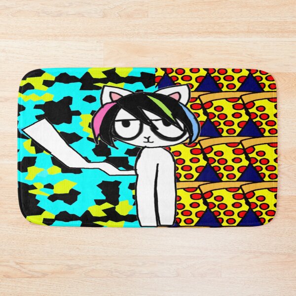 Item preview, Awesome Emo Kitty With Pizza  designed and sold by Rainbowland123.