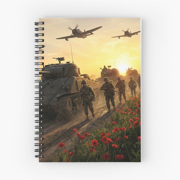 Item preview, WW2 Poppy Field Remembrance Illustration designed and sold by Airpower Art.